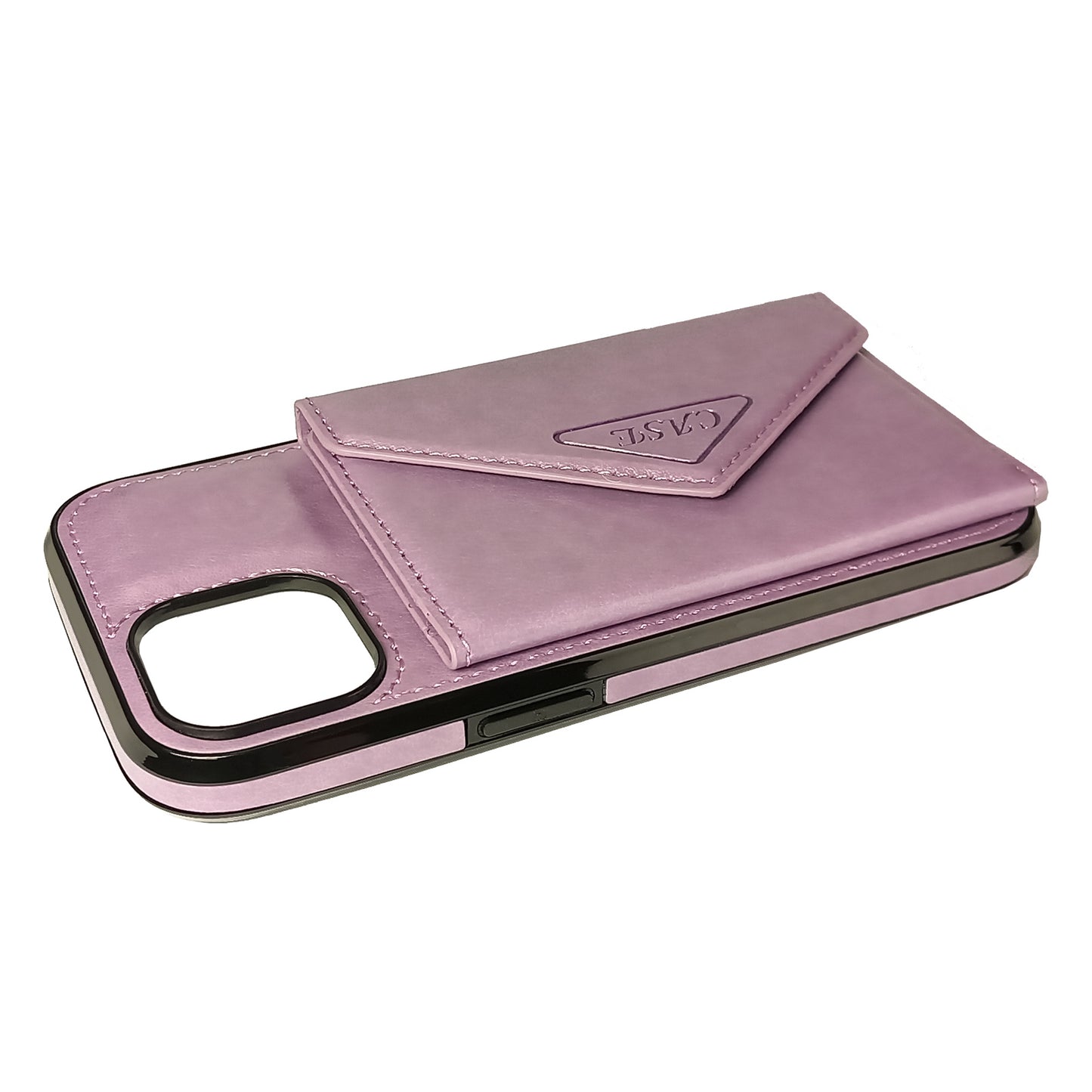 CASE PORTEMONNAIE BAND LILA Handykette für iPhone 15 Wallet Handy Hülle Cover Brieftasche Etui