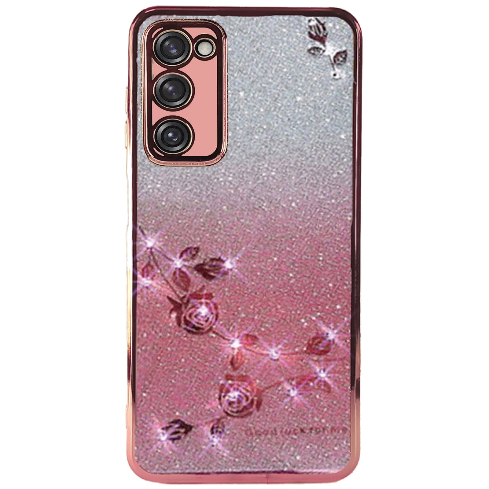 Hülle für Samsung Galaxy S20 FE 5G mit Glitzer, Strass, Rose Pink