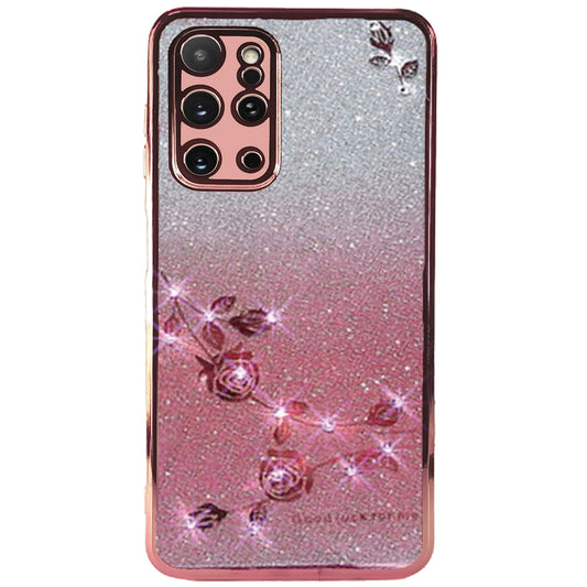 Hülle für Samsung Galaxy S20 Plus 5G mit Glitzer, Strass, Rose Pink